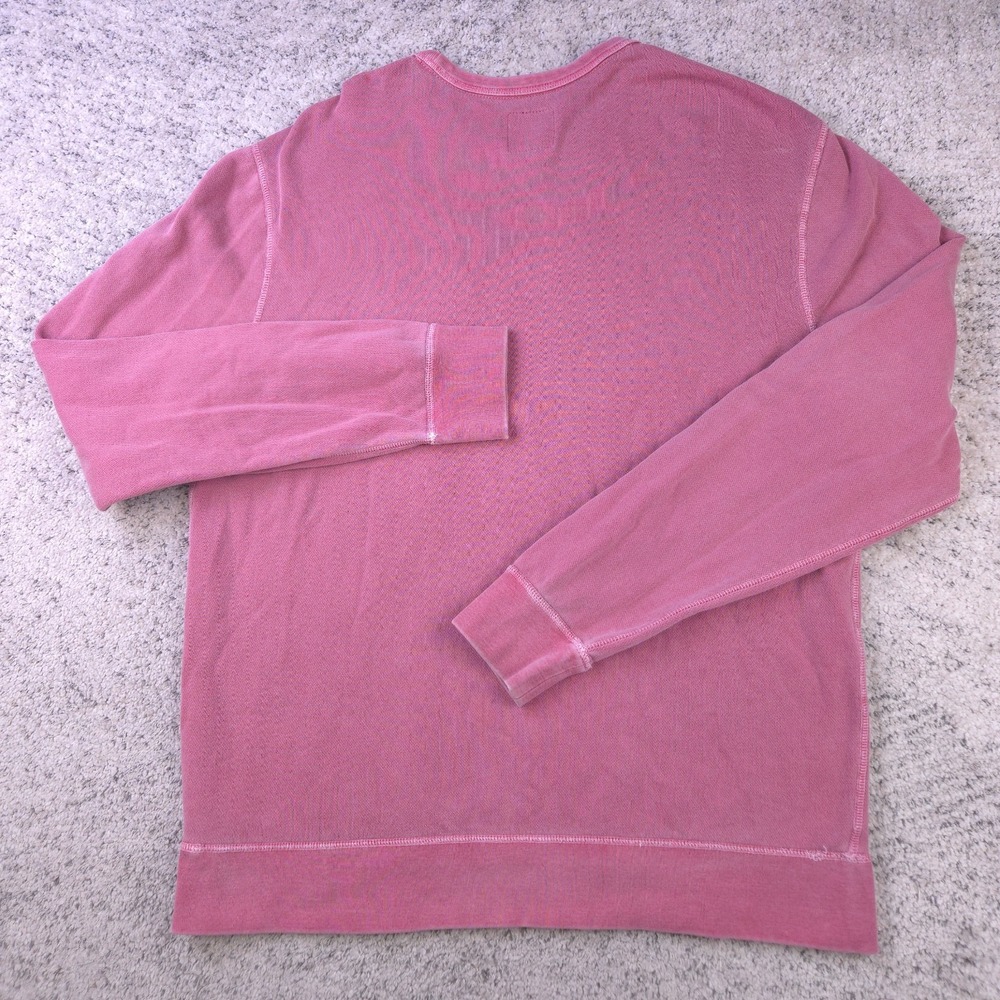 J Crew Sweatshirt Mens Size XL Crew Neck Pullover Garment Dyed Pink Sweater - Picture 3 of 9